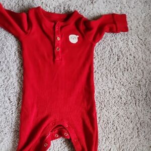 💙6M - Red Santa Kids One Piece